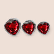 Three Hearts Gem Anal Plug Set