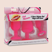 Pink Pleasure Anal Plugs With Gems