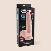 King C_ck Plus Triple Density C_ck 9\" Realistic Dildo With Swinging Balls