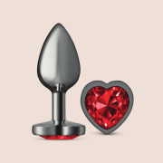 Cheeky Charms Gunmetal Heart Plug