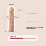 8 Inch Classic Vac-U-Lock Dildo