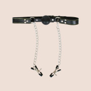 Fetish Fantasy Deluxe Ball Gag and Nipple Clamps