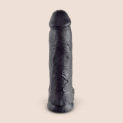 King C Ultra Realistic 12 Inch Black Suction Cup Dildo With Balls