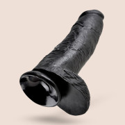 King C Ultra Realistic 12 Inch Black Suction Cup Dildo With Balls