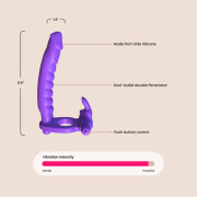 Fantasy C-Ringz Silicone Double Penetrator Rabbit