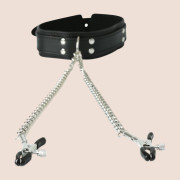 Sex & Mischief Collar with Nipple Clamps